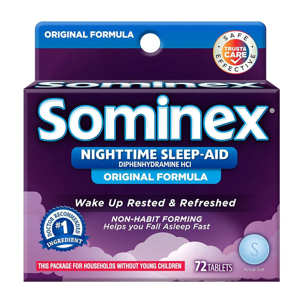Sominex Nighttime Sleep-Aid Original Formula Tablets, 72 Ea